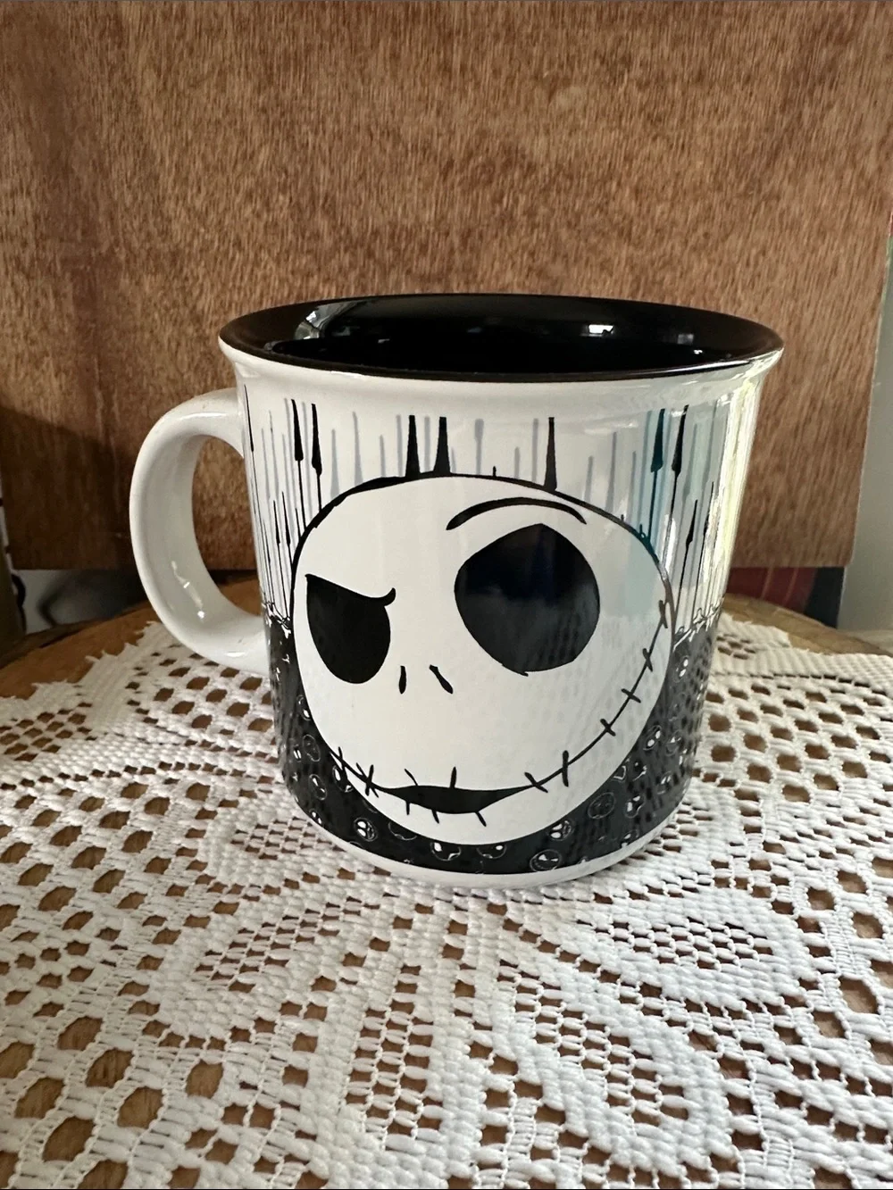 Disney Jack Skellington Black and White Ceramic Mug